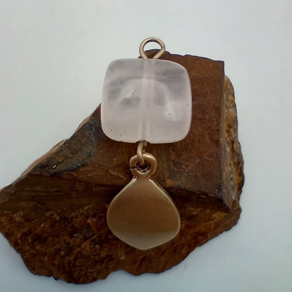 10k quartz‎ pendulum necklace pendant